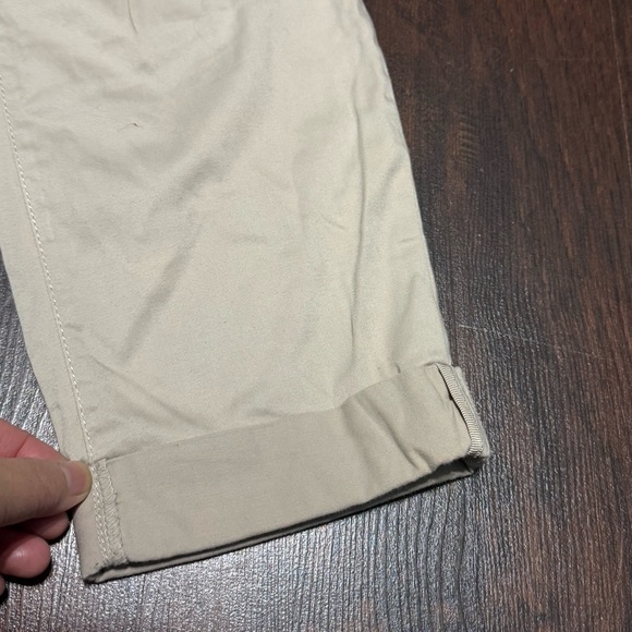 White House Black Market Tan Chino Cropped Pants Rhinestone embellished pocket 0 - Picture 3 of 15